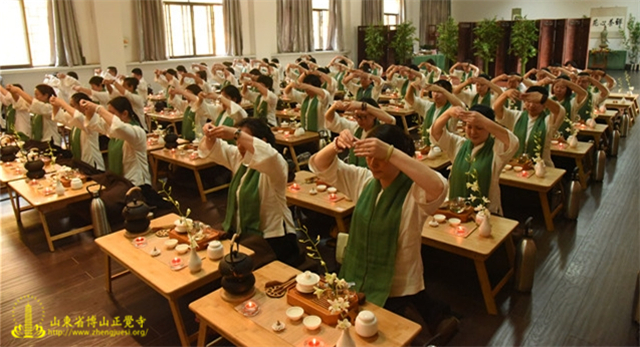 禅修茶道供香动作
