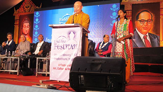 Ven. Ren Da attended and addressed the Opening Ceremony of Buddha Festival in Nagpur, India