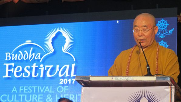 Ven. Renda, Abbot of Boshan Zhengjue Monastery, was invited to attend the opening ceremony of Buddha Festival (a festival of art, culture & heritage) in Nagpur, India.