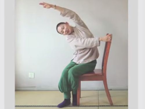 茶道瑜伽　脊柱扭转侧伸展式 正觉文化客服版